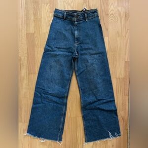 Zara Marine Straight Leg Denim Jeans - Deep Blue